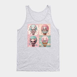 Four little Frenchie Bulldogs Tank Top